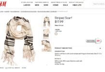 H&M lança cachecol que lembra xale judaico e é criticada H&M lança cachecol que lembra xale judaico e é criticada (Foto: Reprodução)