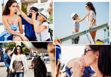 Adriana Lima passeia pelas ruas de Los Angeles em campanha da Vogue Eyewear Adriana Lima passeia pelas ruas de Los Angeles em campanha da Vogue Eyewear (Fotos: Divulgação)