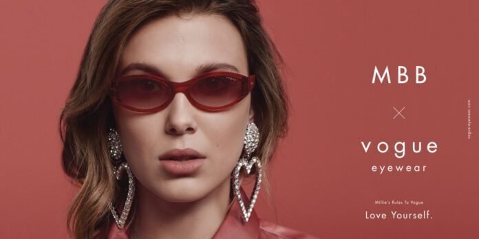 Millie Bobby Brown estreia nova campanha da Vogue Eyewear