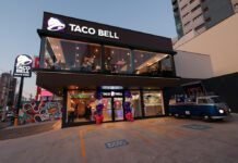 Taco Bell inaugura primeira loja com drive-thru no Brasil Nova unidade Taco Bell aposta no formato de drive-thru (Foto: Michel Souza)