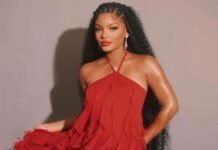 Protagonista do remake de ‘A Pequena Sereia’, Halle Bailey veste marca brasileira PatBo Protagonista do remake de "A Pequena Sereia", Halle Bailey veste marca brasileira PatBo (Foto: Divulgação)