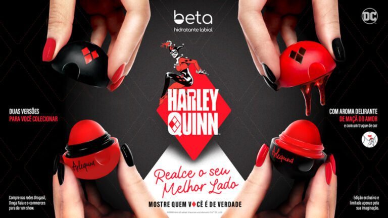 FreeBrands apresenta hidratante labial da Arlequina com aroma de maçã do amor (Foto: Divulgação)