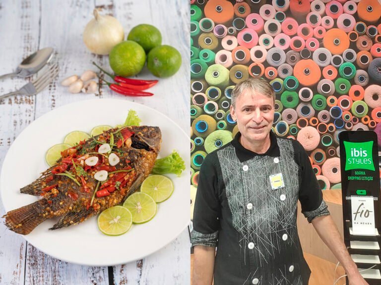 Chef André Marques destaca a tilápia como opção acessível para substituir o bacalhau (Fotos: Divulgação e Freepik)