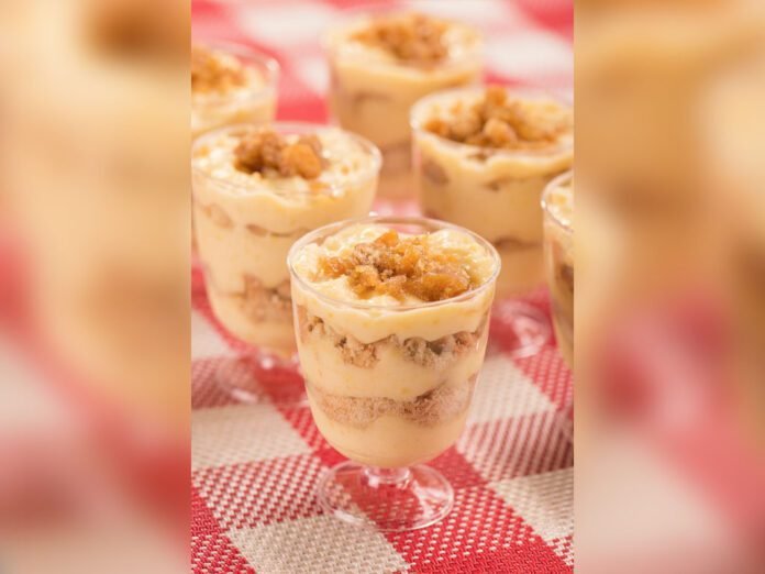 Pavê de milho com crocante de biscoito (Foto: Divulgação/Vitarella) Pavê de milho com crocante de biscoito (Foto: Divulgação/Vitarella)