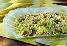 Receita de salada de gravata com pesto e atum rende 6 porções Receita de 'Salada de Gravata ao Pesto e Atum' rende 6 porções (Foto: Divulgação/Adria)