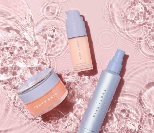 Fenty Skin lança coleção Dew N Plump com foco em hidratação Fenty Skin apresenta Dew N Plump com efeito glow e plump (Foto: Divulgação)