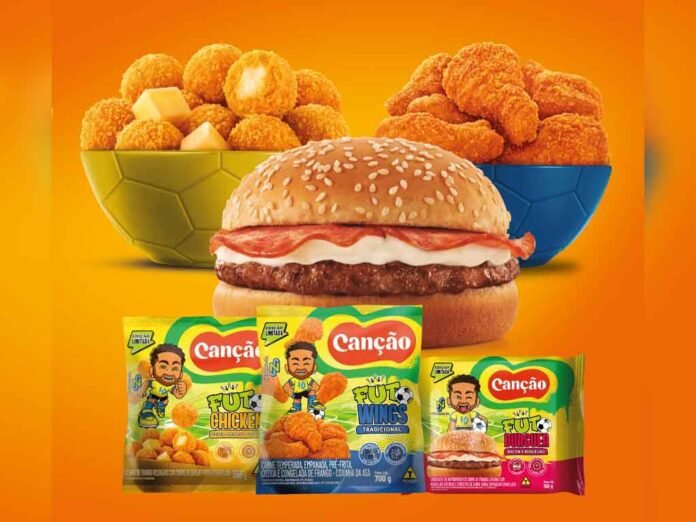 inha de snacks da Canção inclui FutWings, FutChicken e FutBurguer para consumo em jogos e encontros (Foto: Divulgação)