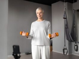 Prática de exercícios de força durante a menopausa contribui para equilíbrio hormonal e preservação da massa muscular (Foto: Freepik)