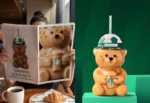 Starbucks relança Bearista no Brasil em edição esportiva Starbucks lança edição limitada do Bearista no Brasil (Fotos: Divulgação)