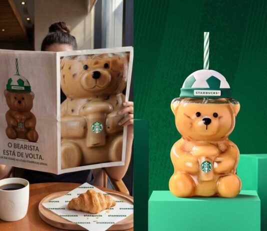Starbucks relança Bearista no Brasil em edição esportiva Starbucks lança edição limitada do Bearista no Brasil (Fotos: Divulgação)