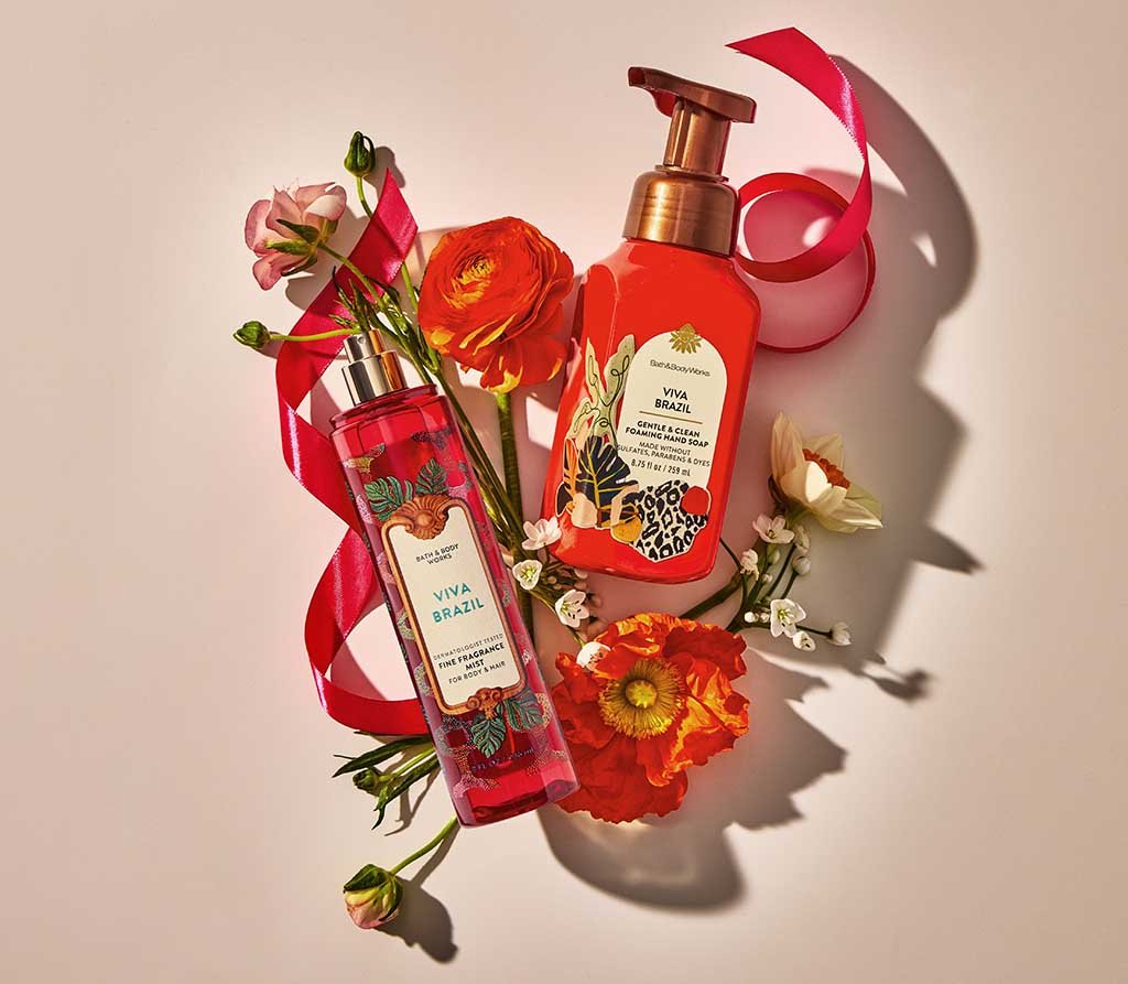 Coleção VIVA homenageia o Brasil com fragrâncias inspiradas no país (Foto: Divulgação/Bath & Body Works) Coleção VIVA homenageia o Brasil com fragrâncias inspiradas no país (Foto: Divulgação/Bath & Body Works)