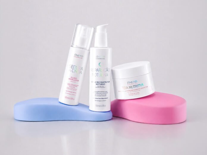 Amend apresenta três produtos para cuidados com os cabelos na Beauty Fair 2026 (Foto: Divulgação)