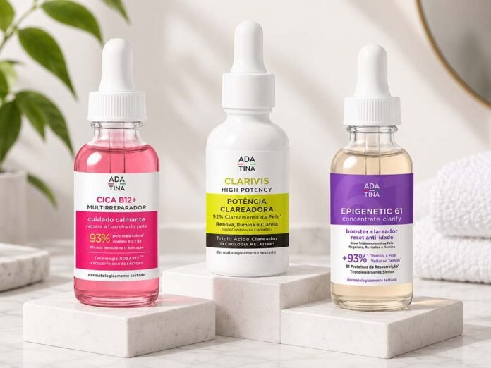 Ada Tina apresenta três séruns para tratamento da pele durante a Beauty Fair (Foto: Divulgação)
