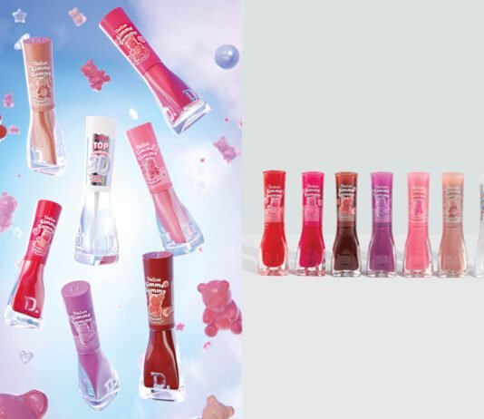Gimme Gummy: Dailus lança esmaltes com efeito gelatina e top coat 3D Coleção Gimme Gummy reúne seis esmaltes translúcidos e um top coat 3D (Fotos: Divulgação/Daiulus)