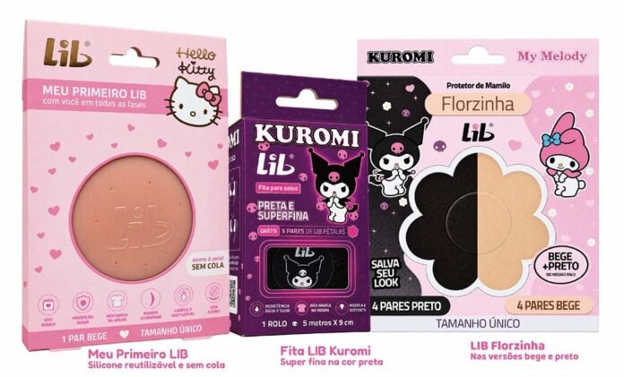 Lib reúne Hello Kitty, Kuromi e My Melody em coleção com a Sanrio (Foto: Divulgação/Sanrio)