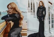Intimissimi anuncia Marina Ruy Barbosa como embaixadora no Brasil Marina Ruy Barbosa usou vestido desenvolvido para sua estreia como embaixadora (Fotos: Divulgação)